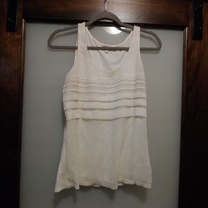 Express Off White sleeveless shimmer blouse
